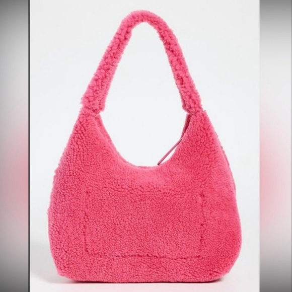 Mansur Gavriel Shearling Soft Candy Bag Bright Pink - Picture 1 of 9